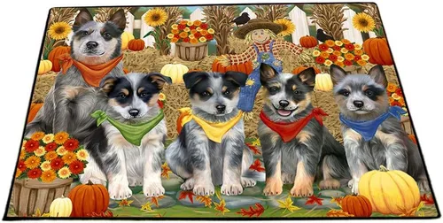 Vista 15 de Doggie of the Day Blue Heeler Dogs Floor Mat - 4th of July Independence Day - Best Dog Doormat - Protector Decor - Unique Portrait Art - Premium