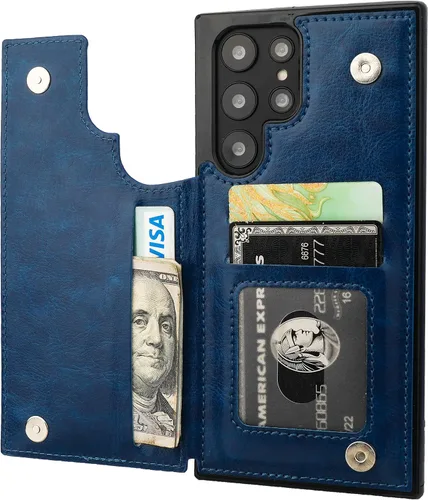 Vista 42 de ONETOP - Funda tipo cartera para Samsung Galaxy S22 con tarjetero, color negro Kickstand,ID/Cash Holder,Case Wallet with Card Slots,Double