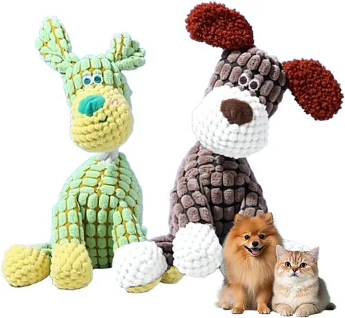 Vista 11 de KAMOJI 2026 Nuevos Juguetes para Perros, Bola de Perro Chirriante Recargable con Sonido Hablante, Juguetes de Felpa Indestructibles para Perros