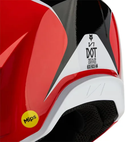 Vista 6 de Fox Racing Casco unisex para motocross V1, rojo fluorescente, XS