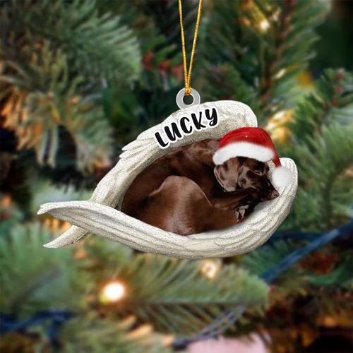 Vista 107 de Ángel durmiente de Afghan Hound para Navidad, adorno personalizado con el nombre del perro, adorno de Navidad personalizado para amantes de perros