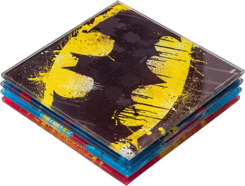 Vista 24 de Silver Buffalo Harry Potter Constellations - Juego de posavasos de cristal de 4 piezas, multicolor (HP26175A)
