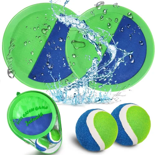 Vista 12 de Jalunth Juego de Atrapar Pelotas con Paletas de Lanzamiento - Juguetes de Playa Patio Trasero Juegos al Aire Libre Piscina Patio Trasero Objetivo