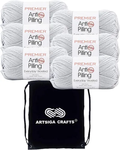 Vista 23 de Premier Yarns Antibolitas para todos los días Blancanieves 100-1 Dn100-1-Snow-White