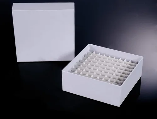 Vista 6 de Caja de cartón para congelador, color blanco/81, revestimiento resistente al agua y al hielo, para almacenar crioviales de 0.07 a 0.0 onzas líquidas
