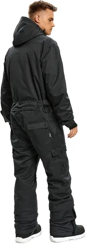 Vista 5 de SNBOCON Traje de esquí de una pieza para hombre, monos coloridos, trajes de nieve para snowboard, invierno, al aire libre, impermeable