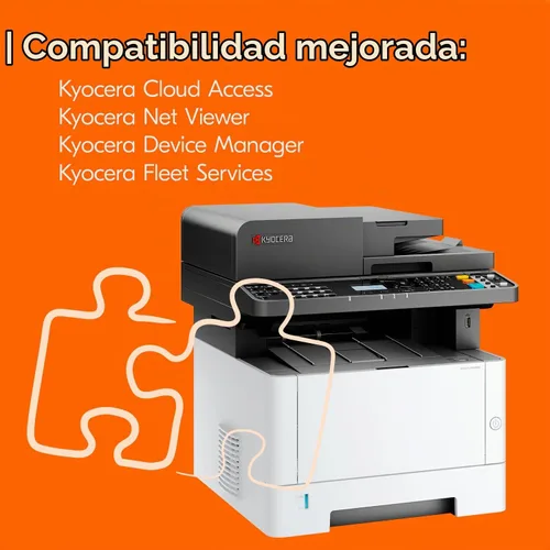 Vista 3 de Impresora láser multifunción monocromática KYOCERA ECOSYS MA4000x (impresión/copia/escaneo), hasta 42 ppm, procesador de documentos de doble escaneo