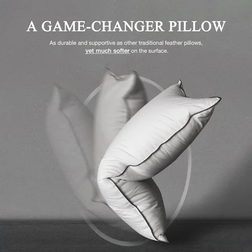 Vista 7 de DWR Almohada corporal de plumas de ganso, envoltura alternativa al plumón, funda de algodón orgánico, almohada de cuerpo completo de soporte medio