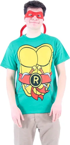 Vista 7 de Teenage Mutant Ninja Turtles, playera con antifaz de las Tortugas Ninja para hombre.