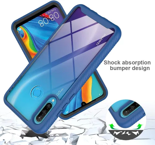 Vista 2 de Funda compatible con Huawei P30 Lite, compatible con Huawei P30 Lite, funda protectora 2 en 1 de doble capa, funda protectora para teléfono