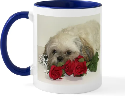 Vista 45 de CafePress Cute Shih Tzu Dog Mugs - Taza de café de cerámica de 11 oz (11.0 fl oz)