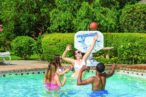 Vista 5 de Juego de baloncesto Poolmaster Splashback, junto a la piscina, Azul