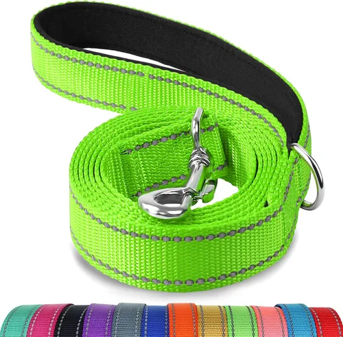 Vista 34 de Joytale - Correa reflectante de doble cara para perro, 6, 5 y 4 pies, resistente de nailon, asa acolchada, para pasear perros pequeños y medianos