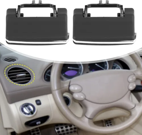 Vista 2 de ACROPIX Clips de salida de aire acondicionado delantero izquierdo derecho para Mercedes Benz GL450 ML350 ML550 - Paquete de 4 unidades color negro