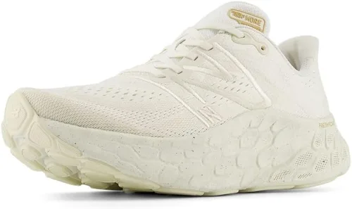 Vista 23 de New Balance Fresh Foam X More V4 - Tenis para correr para hombre Aluminio Gris/Neón Libélula/Caléndula Caliente
