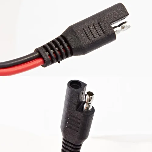 Vista 5 de Arnés de cables con abrazaderas SAE a pinzas de cocodrilo interruptor de encendido y apagado Cable de extensión de desconexión rápida