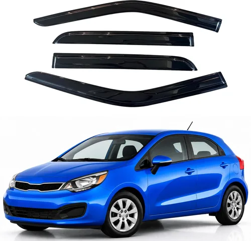 Vista 299 de IG - Visera para ventana para Ford Bronco y F150-F350 1980-1996, deflector lateral tipo cinta adhesiva, resistente, contra lluvia y viento