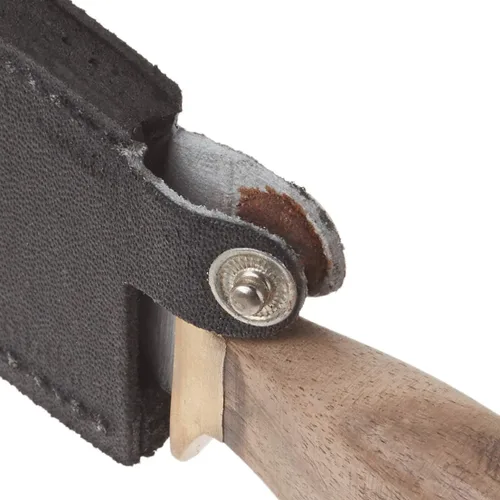 Vista 5 de SZCO Supplies - Cuchillo para botas con mango de madera de 9 pulgadas con hoja de acero inoxidable, protector de latón, pomo y funda de clip