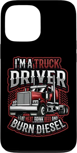 Vista 24 de Truck Driver Eat Meat Drink Beer and Burn Diesel Semi Truck Case for iPhone 17