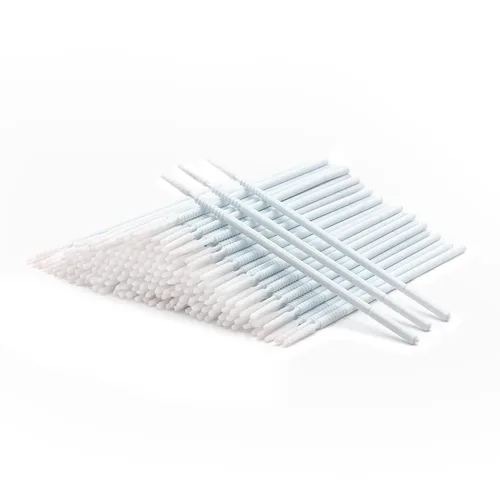 Vista 5 de i-Laesh 200 piezas de cepillos micro de punta media - Microhisopos para extensiones de pestañas - Cepillos aplicadores micro - Hisopos de algodón