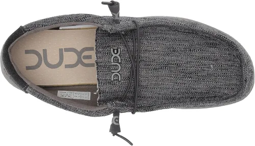 Vista 4 de Hey Dude Wally Woven para hombre, gris, blanco Carbone