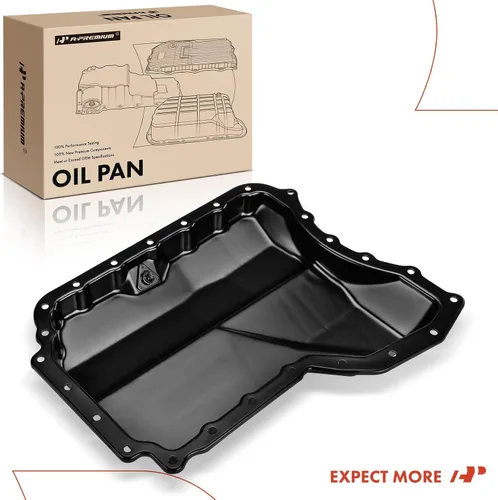 Vista 9 de A-Premium Bandeja de aceite inferior del motor con tapón de drenaje Compatible con Volkswagen Jetta 2005-2018, Passat 2012-2018, Golf 2010-2014