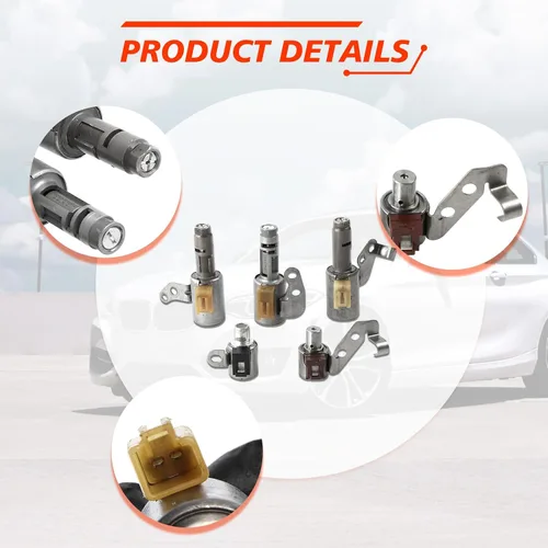 Vista 5 de Kit de solenoide de transmisión CVT de 5 piezas, compatible con ES300 RAV4 Camry Highlander Solara Celica, válvula de solenoides de transmisión