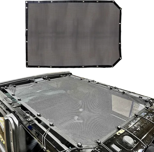 Vista 8 de Parasol para Ford Bronco Accesorios 2021 2022 2023 2024 2025 4 puertas, delantero y trasero de malla de longitud completa, cubierta superior Bimini