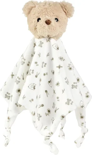Vista 22 de CREVENT Mantas de bebé suaves y acogedoras para niños y niñas + manta de seguridad, juego con una bolsa de regalo esenciales para recién nacidos Gris