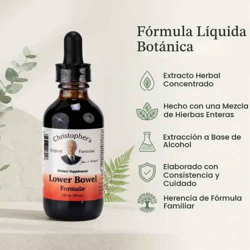 Vista 5 de Christopher's Original Formulas Extracto de intestino inferior, soporte herbario con cáscara sagrada, agracejo y jengibre, líquido de 2 onzas