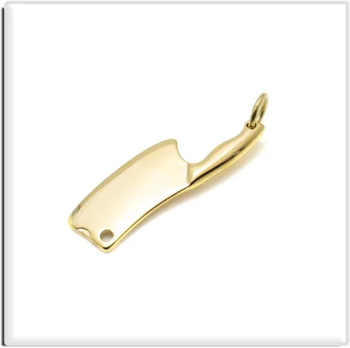 Vista 5 de Xusamss Collar de chef colgante de cuchillo de cocina de acero titanio clásico de moda, cadena de caja de 22 pulgadas