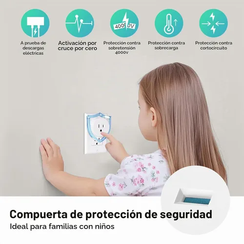 Vista 2 de Toma de interruptor remoto, enchufe de salida de control remoto de 15 A/1500 W con interruptor, interruptor de luz inalámbrico de encendido/apagado
