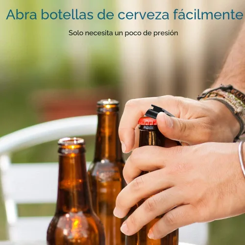 Vista 3 de Mcyye 6 piezas abrebotellas de cerveza Mcyye coloridos, abrebotellas de llavero de metal premium, abrebotellas de bebidas para hombres, mujeres