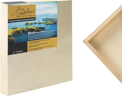 Vista 9 de Da Vinci Pro Panel de madera de abedul de 1-5/8 pulgadas de profundidad, paquete de 4 paneles rectangulares medianos, textura fina, resistente a