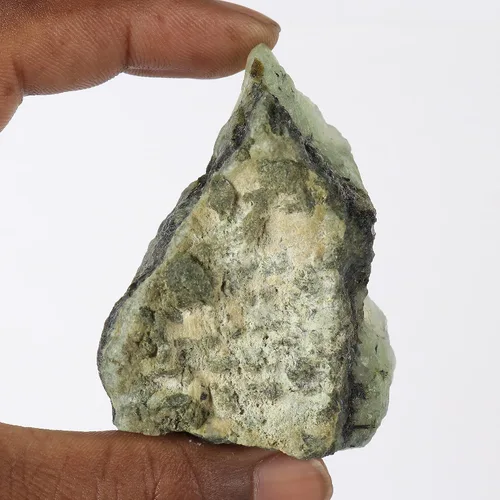 Vista 3 de GEMHUB Cristal curativo de piedra prehnita verde crudo natural 758 Ct