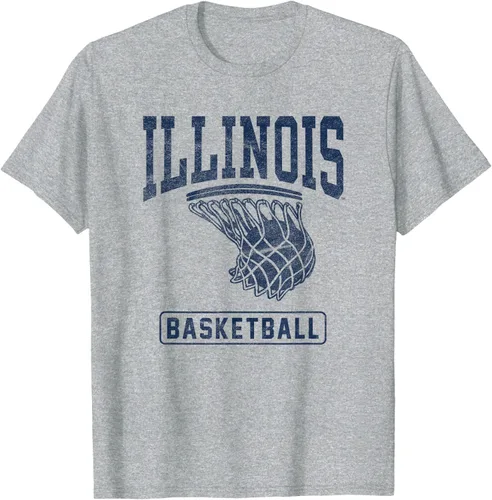 Vista 8 de University of Illinois Fighting Illini - Camiseta de baloncesto, Gris