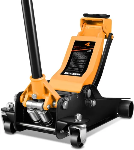 Vista 18 de Auto Dynasty Gato de piso de perfil bajo de 3 toneladas, gato hidráulico de acero resistente para automóvil con bomba de elevación rápida de Negro
