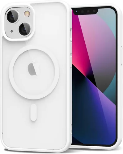 Vista 83 de oakxco Funda magnética transparente compatible con Magsafe, bonita funda delgada y transparente de poliuretano termoplástico no amarillenta, carcasa