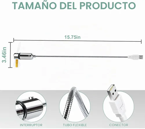 Vista 3 de Ventilador de reloj LED USB con función de visualización en tiempo real, rellenos de calcetines para hombres, accesorios de Navidad, regalos del día