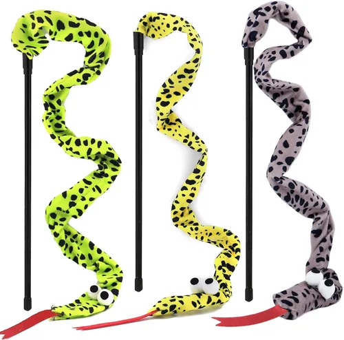 Vista 9 de Varita interactiva de juguete para gatos con ratón de hierba gatera, varita provocadora para gatos con cuerda arcoíris para gatos adultos aburridos