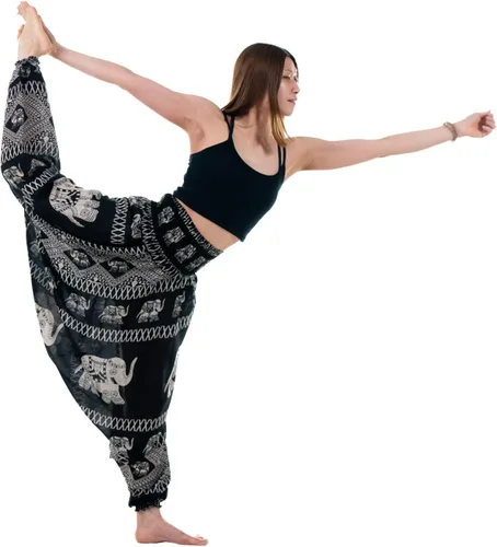 Vista 4 de B BANGKOK PANTS Pantalones harén para mujer, ropa hippie