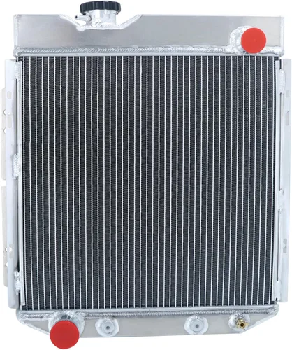 Vista 10 de Radiador Ford 8N, radiador de aluminio de 3 filas compatible con Ford Mustang Comet Falcon Ranchero V8 Swap AT 1960-1966, radiador Mustang 1965 66