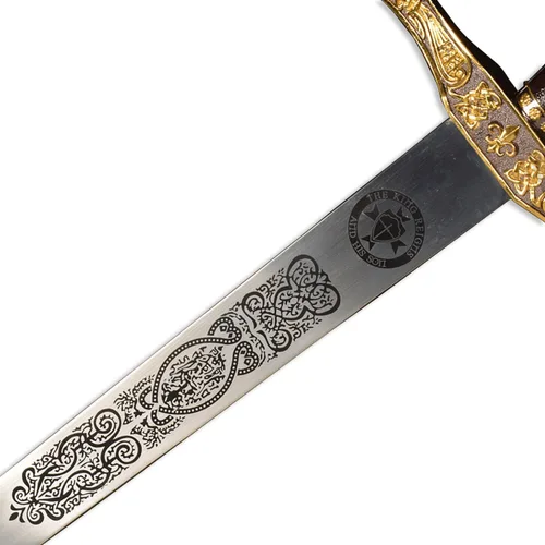 Vista 4 de Espada medieval King Arthur Excalibur de 42 pulgadas con placa de exhibición