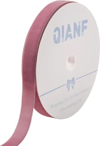 Vista 4 de QIANF Cinta de terciopelo, de 1-1/2 pulgada, carrete de 25 yardas (blanco)