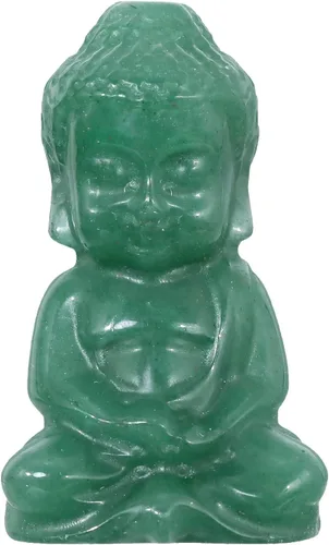 Vista 7 de Figura de cristal de Buda de cristal, 2 pulgadas, tallada a mano, piedra de bolsillo, decoración del hogar, ojo de tigre Ojo de tigre marrón