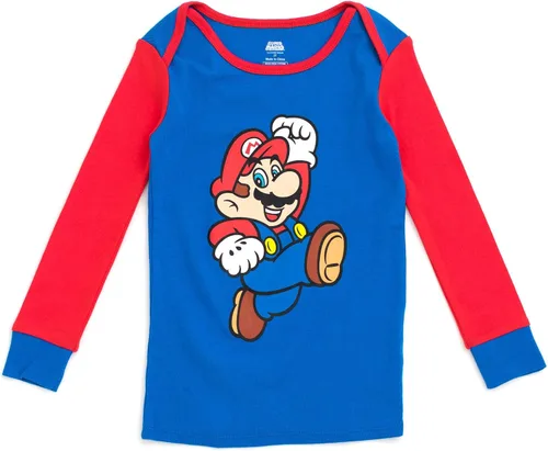 Vista 5 de SUPER MARIO Nintendo - Conjunto de sudadera y pantalones para recién nacidos a niños pequeños