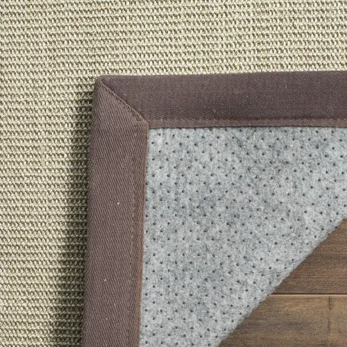 Vista 25 de Alfombra de sisal Safavieh, de color maíz y negro, tejida a mano, de la colección de fibras naturales; 5 x 8 pulgadas, NF441A, Tela, Gris / Gris