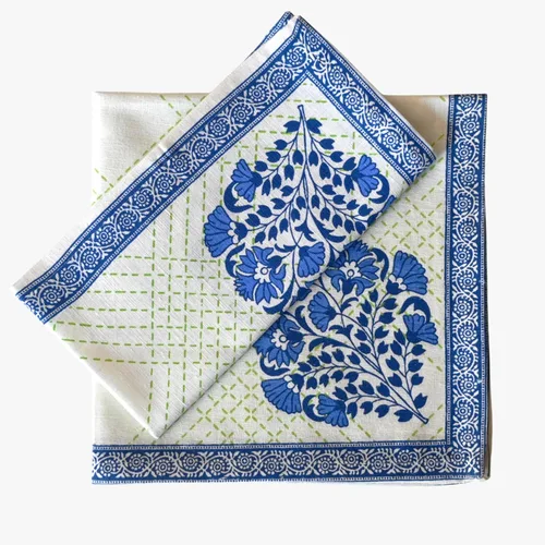 Vista 74 de Fingercraft - Juego de 12 servilletas de tela de mezcla de algodón y lino, con estampado, perfecta para fiestas, cenas, bodas, cócteles y Navidad