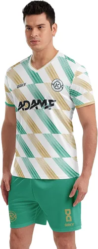 Vista 2 de Los hombres modifican la camiseta de fútbol, personaliza tu propio equipo de fútbol, uniforme de entrenamiento de equipo semi profesional