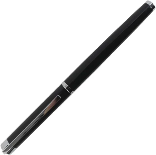Vista 2 de Pluma estilográfica avanzada 126 punta fina con estuche para bolígrafo, color negro